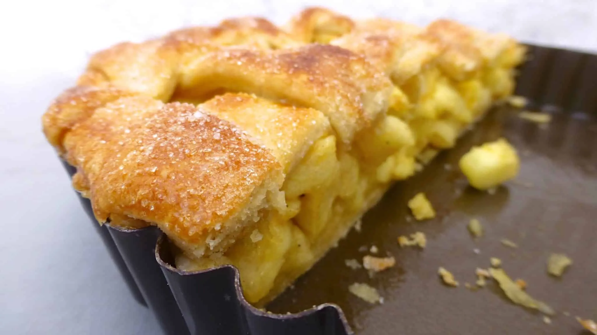 My best apple pie recipe ever: sugary baked soft apples in a crunchy homemade pie crust... A classic pie made from scratch!