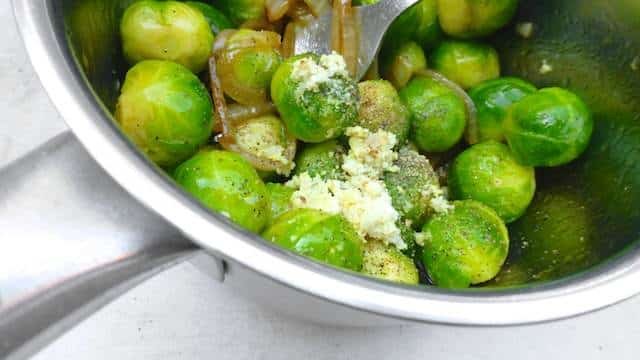 Brussels Sprout Stir Fry: a refreshing side dish packed with Asian flavors such as ginger, oyster sauce and fish sauce...