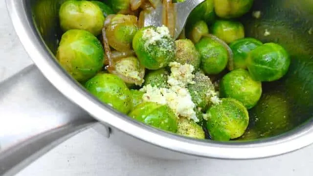 Brussels Sprout Stir Fry: a refreshing side dish packed with Asian flavors such as ginger, oyster sauce and fish sauce...