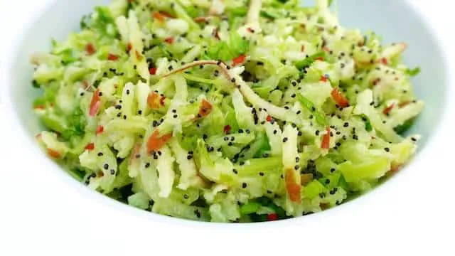 Easy Fresh Apple Celery Salad Recipe Another fresh summer salad: this apple and celery salad recipe is a great side then for anything you throw on a barbecue!