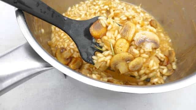 My beer and mushroom risotto recipe: the mushrooms, beer and parmesan cheese make this risotto extremely flavorful! That says enough I guess...