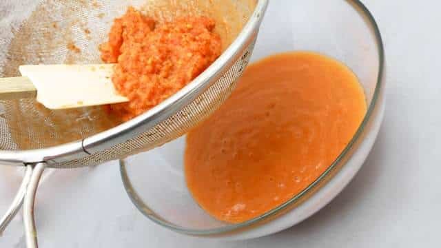 Savory salmorejo soup: a refreshing chilled Spanish tomato, bread and vinegar soup! Traditionally garnished with ham and boiled eggs.