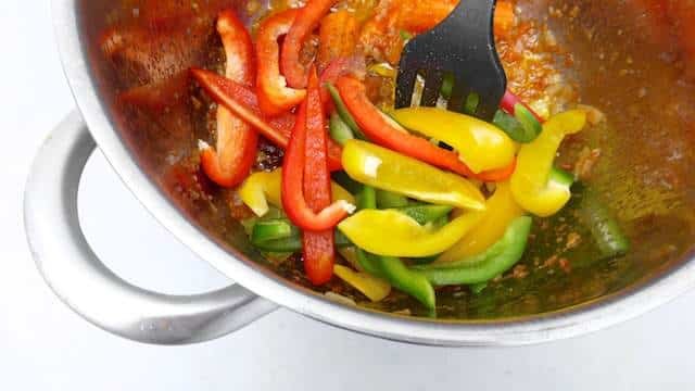 Vegetable couscous, a Moroccan flavored mix of crunchy colorful vegetables and couscous! Great with a roasted leg of lamb!