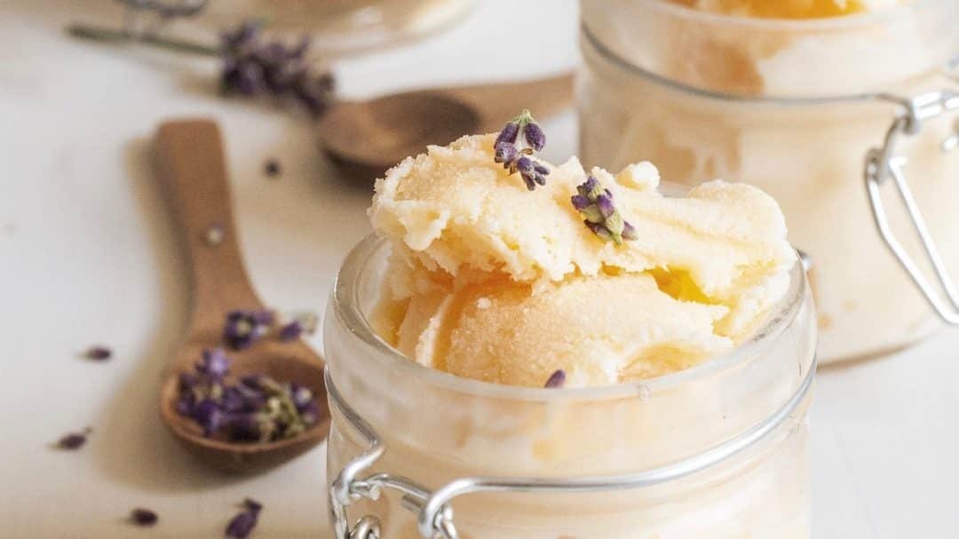 My creamy lavender ice cream recipe with mascarpone and honey... Hands down my favorite homemade ice cream recipe I have ever made!