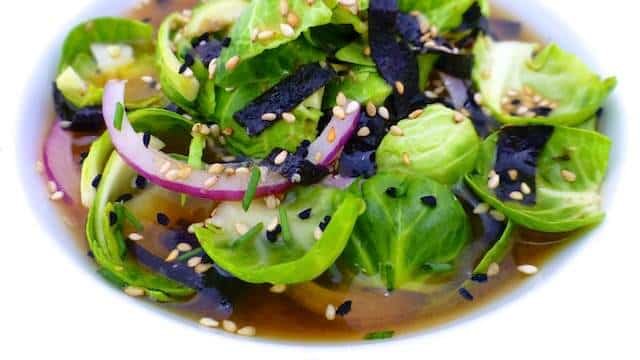 How about some fusion cooking for lunch! Miso brussels sprout soup with a Japanese twist… Hmmm sounds like a cool plan to me!