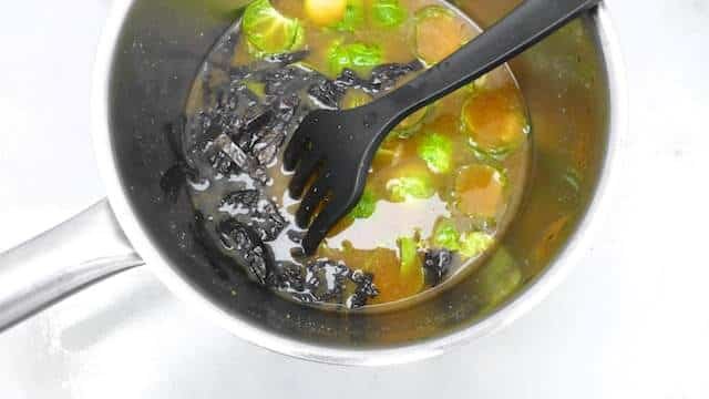 How about some fusion cooking for lunch! Miso brussels sprout soup with a Japanese twist… Hmmm sounds like a cool plan to me!
