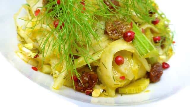 Easy Fennel & Orange Escabeche Recipe Fennel Escabeche Recipe: a lukewarm fennel salad with orange juice and vinegar, the perfect side dish for duck or grilled fish.