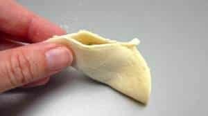 How to fold gyoza: learn here how to make gyoza dough from scratch and the easy folding technique with step-by-step pictures!