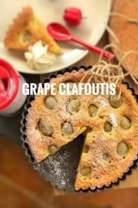 Easy French Grape Clafoutis Recipe My easy grape clafoutis, a delicious and light French dessert... Serve the clafoutis preferably lukewarm, sprinkled with some icing sugar.