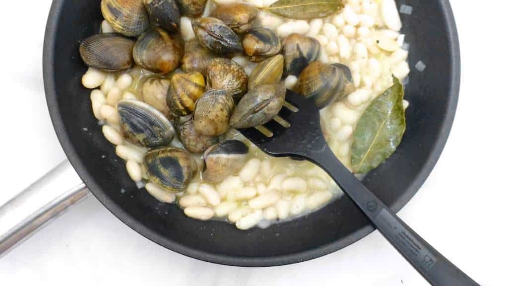 Do you love fresh clams? Then you will absolutely adore these beans and clams with white wine... A surprising and delicious combo!