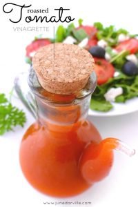Best Roasted Tomato Vinaigrette Tired of drizzling your salads with olive oil and vinegar? Try this roasted tomato vinaigrette! You will be surprised how much flavor is in it.