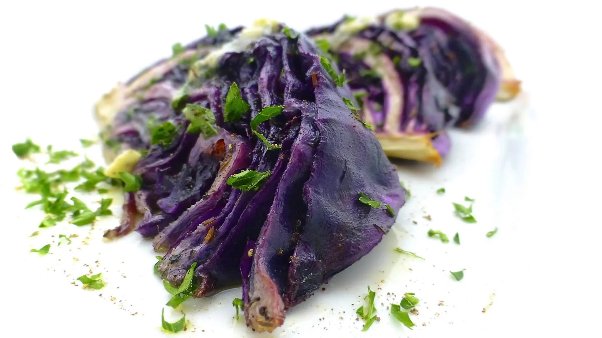 Easy Oven Roasted Red Cabbage Recipe Here's a surprisingly easy vegetable roast recipe! Roasted red cabbage with tarragon butter, what a great vegetable side dish!!