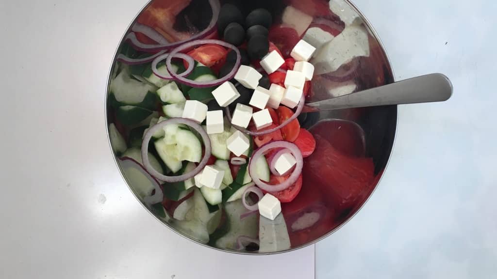 This is the classic among the classics: this traditional crunchy fresh Greek salad recipe is a must on every mediterranean table!
