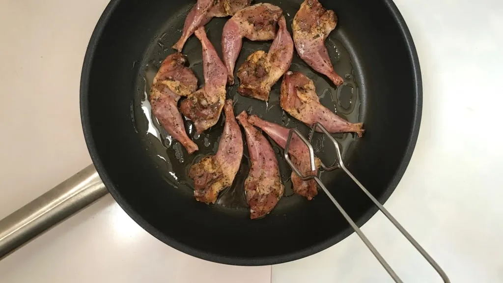 Delicious golden fried quail and beans in a velvety salted butter sauce with a hint of strong whisky... Enough said I think!