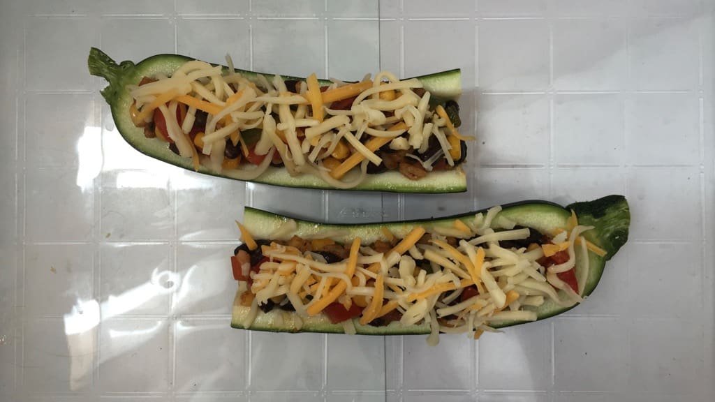 Mexican zucchini burrito boats, what a colorful lunch and a great recipe idea for your upcoming Cinco de Mayo food fiesta!