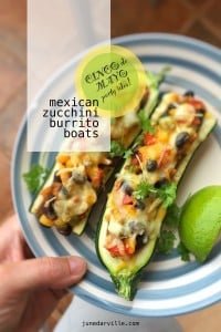 Easy Mexican Zucchini Burrito Boats Mexican zucchini burrito boats, what a colorful lunch and a great recipe idea for your upcoming Cinco de Mayo food fiesta!