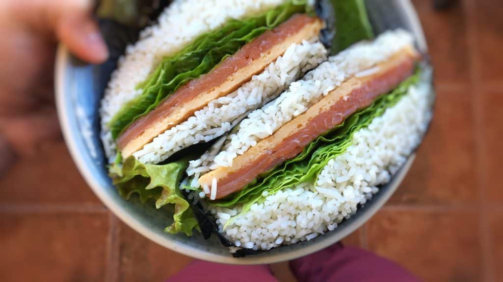 A Japanese rice and nori sandwich also known as onigirazu... Here's one of my favorites: my smoked salmon onigirazu recipe!