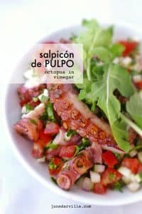 Easy Salpicon de Pulpo Octopus Salad Salpicon de pulpo, a fresh Spanish salad with octopus, vegetables and red wine vinegar! Serve it as lunch, appetizer or a seafood salad!