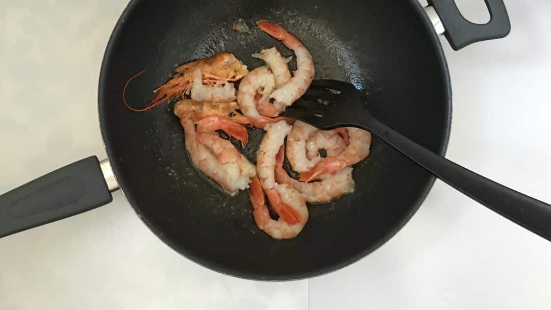 Sauteed shrimp, a simple seafood stir fry with fresh ginger and a flavorful soy sauce marinade... you will love this one!