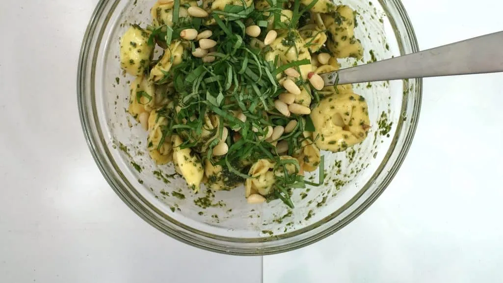 Best Basil Pesto Tortellini Pasta Salad Serve this fresh basil pesto tortellini pasta salad warm or cold: as a hot pasta dinner… or tasty cold lunchbox salad to take with you!
