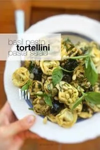 Best Basil Pesto Tortellini Pasta Salad Serve this fresh basil pesto tortellini pasta salad warm or cold: as a hot pasta dinner… or tasty cold lunchbox salad to take with you!