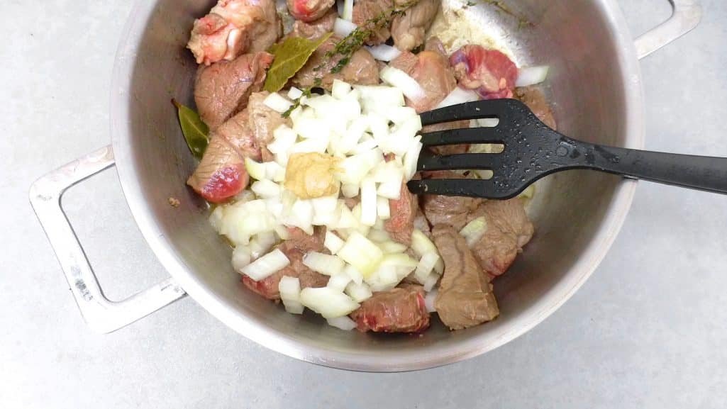 Flemish karbonaden: a strong pork or beef stew with beer and pear molasses... Serve this stew with a generous portion of golden Belgian fries!