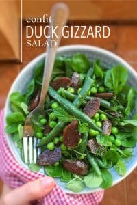 Easy Duck Gizzard Recipes Three gizzard recipes for you: green bean salad with gizzards, homemade gizzard rillettes and a delicious gizzard and lentil soup!