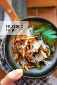 Best Pasta Sauce with Italian Sausage This one's for your next pasta dinner: a powerful pasta sauce with Italian sausage. Turn leftover cooked sausage into a tomato sausage ragu!