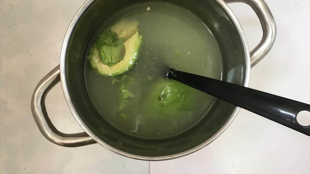The flavors in this pesto chicken soup are spot on... love the match between the creamy avocado and the stronger basil pesto!