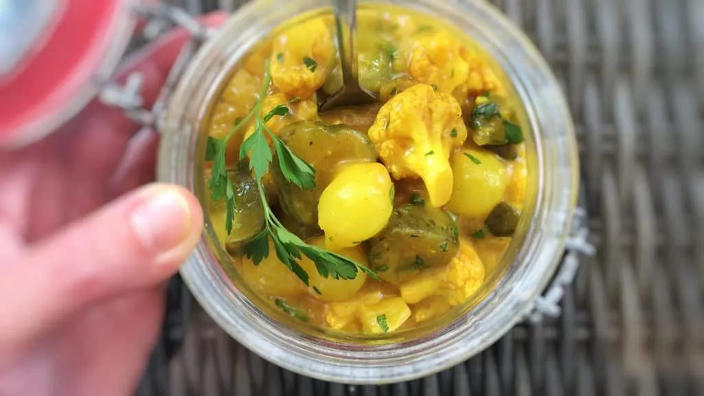 Can you make piccalilly in 30 minutes? Absolutely! Check out my homemade piccalilly recipe... Quick and easy pickles for pork roast or cheddar cheese!