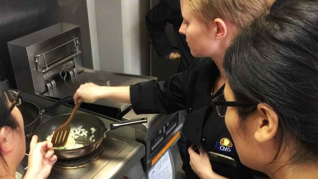 A scrumptious shiitake risotto with soy sauce, parmesan cheese, fresh chives and an egg yolk... And more about my cooking class in Shanghai!
