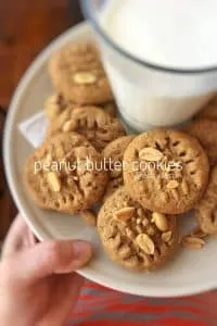 Easy Peanut Butter Cookies Recipe The best easy peanut butter cookies you will ever make! This cookie recipe is a fun thing to do with kids during a rainy weekend...