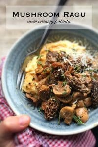 Best Polenta with Mushroom Ragu Serve this mushroom ragu over creamy homemade polenta or as a surprising veggie spaghetti sauce!