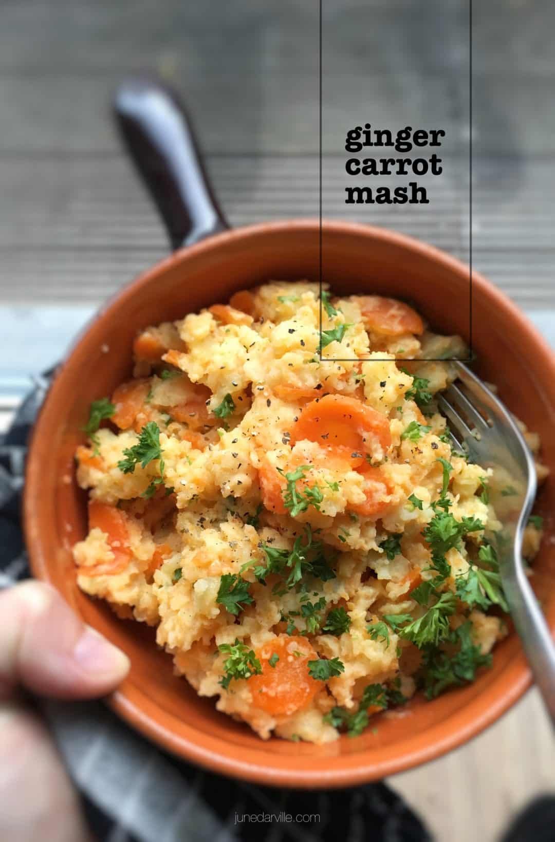 Creamy, chunky and zesty... you will adore this ginger and carrot mash recipe! Great in combination with sausages and onion gravy.