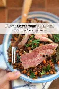 Try this French petit sale aux lentilles, a classic lentil stew with bits of salted pork! French traditional cuisine at its best...