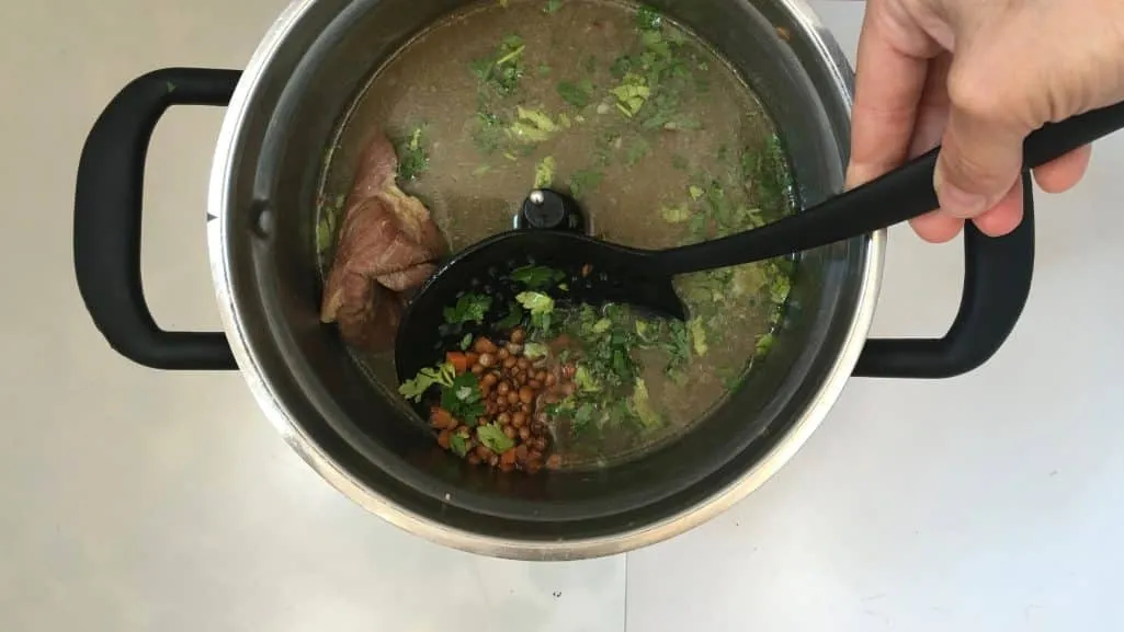 Try this French petit sale aux lentilles, a classic lentil stew with bits of salted pork! French traditional cuisine at its best...