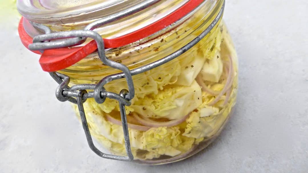Best Pickled Cabbage Recipe for Hot Dogs & Tacos Let me show you how to make pickled cabbage at home... Perfect as a garnish for delicious homemade hot dogs or crunchy pork tacos!