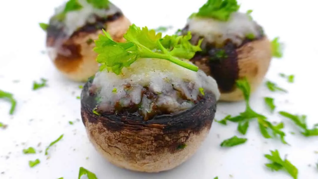 Stuffed mushrooms are a superb party finger food... Try out my super savory garlic butter stuffed mushrooms and 2 more appetizer recipes!