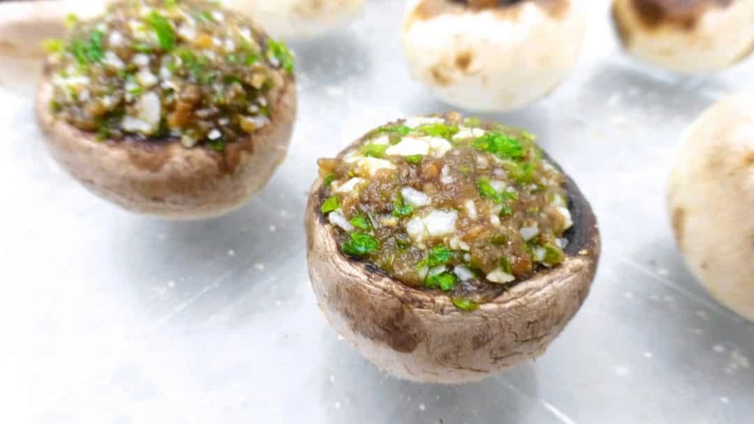 Stuffed mushrooms are a superb party finger food... Try out my super savory garlic butter stuffed mushrooms and 2 more appetizer recipes!