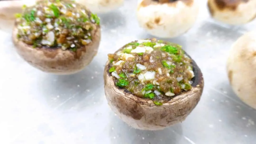 Stuffed mushrooms are a superb party finger food... Try out my super savory garlic butter stuffed mushrooms and 2 more appetizer recipes!