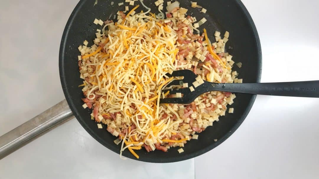 My croziflette: a French pasta bake with local crozets, bacon and reblochon cheese. One of my favorite French Alps mountain dishes!