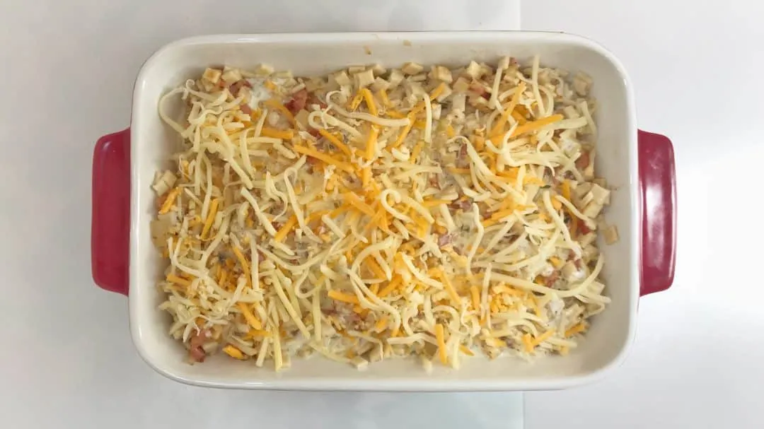 My croziflette: a French pasta bake with local crozets, bacon and reblochon cheese. One of my favorite French Alps mountain dishes!
