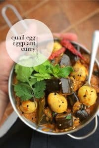 Eggs are a great vegetarian alternative. How about this spiced quail egg and eggplant curry recipe for dinner tonight?