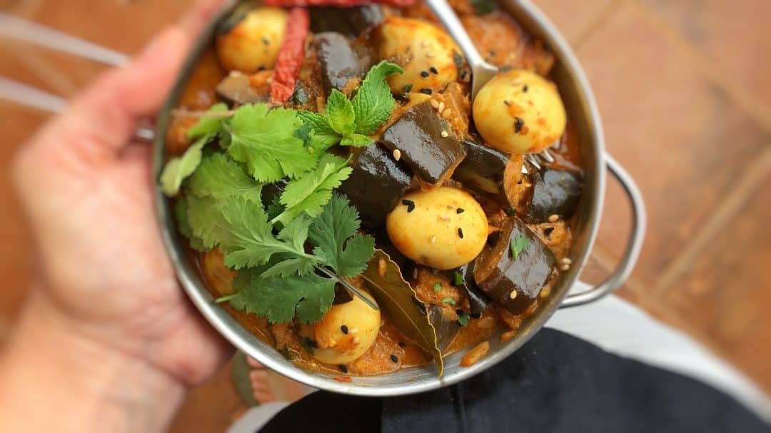 Eggs are a great vegetarian alternative. How about this spiced quail egg and eggplant curry recipe for dinner tonight?
