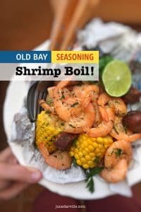 Easy Shrimp Boil Recipe with Old Bay Finger lickin' good... classic shrimp boil with corn, potatoes, sausage and Old Bay seasoning of course!! Delicious summer fest...