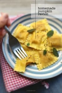 Easy Pumpkin Ravioli Recipe & Sage Butter Check out my delicious homemade creamy pumpkin ravioli recipe, the ultimate autumn pasta! A fun recipe to make from scratch!