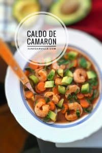 Easy Caldo De Camaron Shrimp Soup Have you heard of caldo de camaron before? It's a Mexican shrimp and tomato soup with vegetables. Sounds like a fine soup to me!