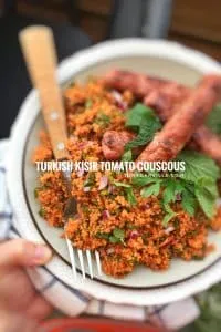 This Turkish kisir is a delicious couscous salad recipe that contains tomato paste and fresh herbs... What a great alternative for classic tabbouleh this is!