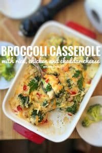 Easy Chicken & Broccoli Casserole This broccoli casserole would be a great dish for my next potluck party! Hey, you can also leave out the chicken and turn it into a vegetarian oven dish.