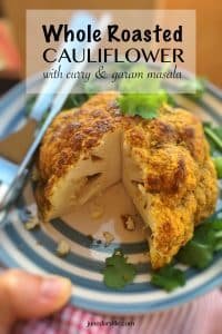 Best Whole Roasted Cauliflower with Curry What a beautiful whole roasted cauliflower... Are you looking for a surprising vegetable side dish? Then this is the one!!